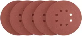 Krążki Šlifavimo diskai su lipdukais, 150 mm, P150, 5 vnt., su 8 skylėmis