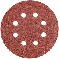 Krążki Šlifavimo diskai su lipdukais, 125 mm, P40, 5 vnt., su 8 skylėmis