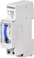 Orno Mechaniczny Mechaninis laikmatis 1 modulis, 24 valandos, mažiausiai 15 minučių, 110–230 V kintamoji srovė, rezervinis 100 valandų
