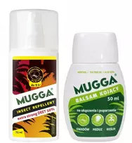„Mugga Strong“ 50 % dezinfekcinis skystis nuo uodų ir erkių + „Mugga“ balzamas