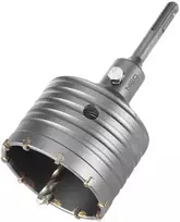 Otwornica 80 mm karbido skylių pjūklas su SDS+ adapteriu ir centravimo grąžtu