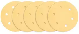Papier Švitrinis popierius su lipdukais, 225 mm, K180, 5 vnt., su 6 skylėmis, šlifuokliams 59G264, 59G265