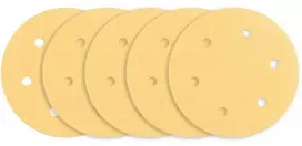 Papier Švitrinis popierius su lipdukais, 225 mm, K120, 5 vnt., su 6 skylėmis, šlifuokliams 59G264, 59G265