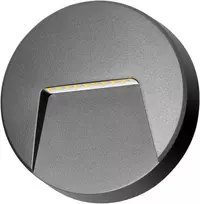 Orno SLIGO LED 3W, fasado šviestuvas, 240lm, IP65, 4000K, apvalus, pilkas