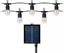 Solarna Saulės energija varoma girlianda 10 m, 10 x LED liepsnos