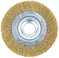 Graphite Szczotka Vielinis diskinis šepetys 150 x 32 mm, gofruota viela, padengta žalvariu