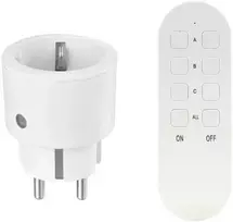 Zestaw Rinkinys Belaidžių MINI Schuko lizdų rinkinys, valdomas nuotoliniu būdu 1+1, 2300 W