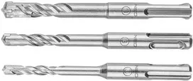 Zestaw Rinkinys SDS Plus betono grąžtų rinkinys, quatro, 3 vnt. rinkinys - 6, 8, 10 x 110 mm