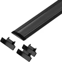 Orno Rinkinys: Komplektas: aliuminio profilis LED juostoms, 2000 x 24,5 x 6,05 mm, įleidžiamas, juodas, juodas dangtelis, 4 galiniai dangteliai