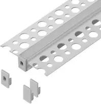 Orno Rinkinys: Komplektas: aliuminio profilis LED juostoms, 2000 x 47,7 x 11,9 mm, įleidžiamas, baltas, matinis dangtelis, 4 galiniai dangteliai