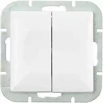 Łącznik Perlinis sietyno jungiklis, 10A, 250V, WP-2P, baltas