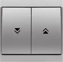 Łącznik Roletų jungiklis p/t Luna, 10A, 250V, WP-10L, sidabrinis