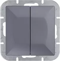 Łącznik Pearl dvigubas laiptų jungiklis, 10A, 250V, WP-2/5P, antracito spalvos