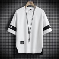 Hip Hop Loose Men's Streetwear Casual Classic Summer Short Sleeves T Shirt Black White Tees Oversize L balta