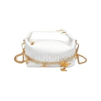 DIOR krepšys [Individualus kosmetikos krepšys] Impresionizmas Baltas drugelis Paauksuotas Išskirtinis ir kompaktiškas Elegantiška ir kilni rankinė Per petį Crossbody Poliesteris auksas
