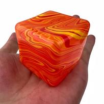 Ripple Cube: Stress-Relieving Sensory Toy — Spin and Squeeze; Maltose Stress-Relief Cube.