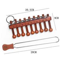 High Difficulty Level IQ Wooden Nine Rings Brain Teaser Puzzle Disentanglement Intellectual Toys Kids Adults Juegos De Ingenio