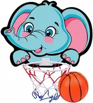 Eddy Toys KREPŠINIO LENTELĖ 40x30CM SU KAMUOLIU ELEPHANT 569659