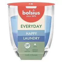 Žvakė, aromatinė Bolsius Happy Laundry, 21 h, Mėlyna/Žydra