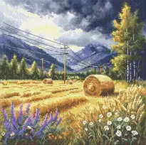 Andriana Siuvinėjimo rinkinys kryželiu „Prieš audrą“ 24,5x23,5 cm, gamta