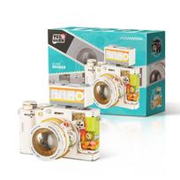 New Mechanical Retro Camera Men And Women Assembled Building Blocks Toy Model Ornaments Children's Holiday Gifts No box