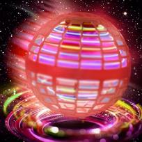 Flying Orb Boomerang Ball LED Lights Flying Spinner Drone Magic Ball Flying Ball Toy Luminous Toys Halloween Kids Birthday Gifts raudona