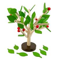 DIY Wooden 3D Puzzles Blocks Assembled Tree Model Jigsaw Puzzle Kids Montessori Games Educational Toys for Children Gift žalia