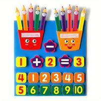 11,8*11,3 colio Vaikų Montessori Pieštuko formos žaislai Veltinio pirštų skaičiai Matematikos žaislas Vaikams Skaičiavimas Ankstyvasis mokymasis Mažiems vaikams Intelli