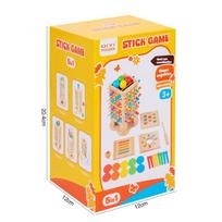Montessori Game Wooden Stick Tower Toy Color Shapes Sorting Toy Motor Skills Development Stick Counting Math Toy For Kids