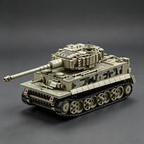 Antrojo pasaulinio karo Tigro sunkusis tankas Sd.Kfz.181 konstravimo kaladėlių modelis, Tigras I šarvuota transporto priemonė, Edukacinis žaislas berniukams, Panzer VI tankas NO BOX