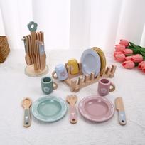Simulated Home Kitchen Utensils Set for Preschoolers, Children's Puzzles, Little Chefs, Simulated Kitchenware, Wooden Toys