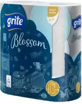 Popieriniai rankšluosčiai GRITE Blossom 88 lapeliai, 2 rulonėliai, 2 sluoksniai, celiuliozė