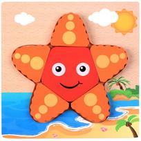 Baby 3D Wooden Puzzle Jigsaw Board High quality Beech Wooden toys for Children Cartoon Animal Puzzle Kids Educational Toys