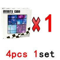 Colorful Infinite Versatile Christmas Fidget Cube Colorful Starry Sky Cube and Fidget Handle Toy Set