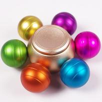 Colorful Six Bead Metal Fidget Spinner Fingertip Gyroscope Stress Relieving Anti Anxiety ADHD Children's Toy Adult Ansiedad beige