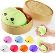 Giant Dumpling Mystery Box: Maltose Texture Squishy Toy with Steamer, Aesthetic Taba Stress Ball, Sensory Office Fidget Toys