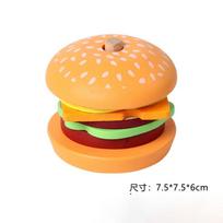 Wooden Burger Sandwich Stacking Toys Montessori Educational Toy Pretend Play Food Puzzle Toys For Kids Develop Fine Motor Skill