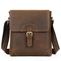 Men’s Multifunctional Genuine Leather Sling Crossbody Bag kava