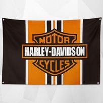 Gobeleno vėliava Harley-Davidson garažo kambarys 75x100 juoda