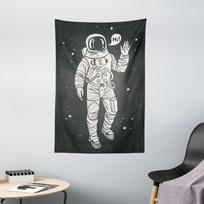 Tapestry nebula cartoon astronaut space 75x100 juoda