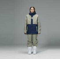 Unisex Windproof Waterproof Ski Suit Set for Snowboarding, Skiing, Mountaineering, and Outdoor Activities. XXXL tamsiai ruda spalva