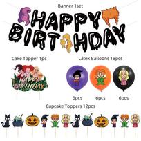 Unique Hocus Pocus Design Halloween Banner With Colorful Balloons