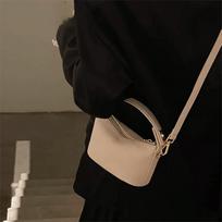 Clutch Cloud Shoulder Bag Solid Color Phone Crossbody Bag Portable Leather Handbag  Women abrikosas