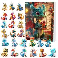 Christmas Dragon Blind Box Acrylic Charm For Holiday Tree Decorations Style A