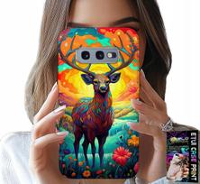 Etui Do Samsung Galaxy S10E - Kolorowe Wzory Jeleń Łoś Zwierzęta Leśne