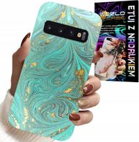 Etui Do Samsung Galaxy S10 Plus - Marmurkowe Wzory + Folia Hydrożel