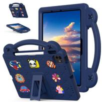 iPad Air 11 (2024/2025) Kids' Cartoon Stand Style Drop-Proof Case iPad Air 11/Pro 11 with Pen holder tamsiai mėlyna spalva