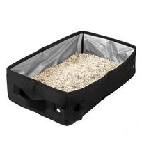 Portable Waterproof Cat Litter Box: Foldable Travel & Outdoor Cat Bathroom Bag L: 40*24*11CM juoda
