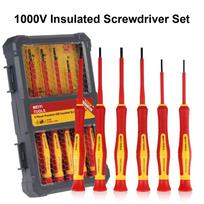 6-Piece 1000V Insulated Screwdriver Set: Precision Phillips & Flathead for Electricians