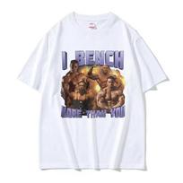 Vintage Kevin Levrone Gym Funny Meme T Shirt Men's O-Neck High Quality Fashion T-shirts 100% Cotton Oversized T-shirt Streetwear S įvairiaspalvis